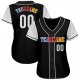 Preschool Custom Black White-Gold Authentic Baseball Jersey