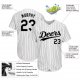 Preschool Custom White Black Pinstripe Black-Gray Authentic Baseball Jersey