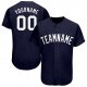 Women's Custom Navy White Baseball Jersey