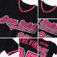 Kid's Custom Black Pink-White Authentic Baseball Jersey