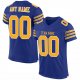 Kid's Custom Royal Gold-White Mesh Authentic Football Jersey