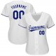 Men's Custom White Royal Baseball Jersey