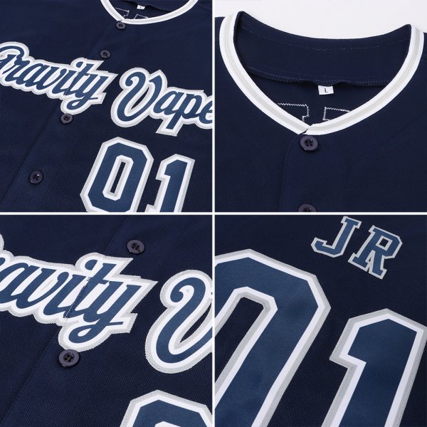 Preschool Custom Navy Navy-Gray Authentic Baseball Jersey