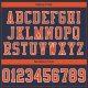 Men's Custom Navy Orange-White Mesh Authentic Football Jersey