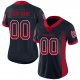 Youth Custom Navy Red-White Mesh Drift Fashion Football Jersey