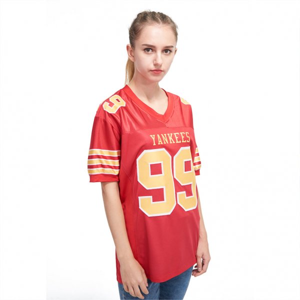 Preschool Custom Red Gold-White Mesh Authentic Football Jersey