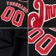 Men's Custom Black Red-Gray Authentic Baseball Jersey