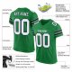 Men's Custom Kelly Green White-Black Mesh Authentic Football Jersey