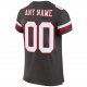 Men's Custom Pewter White-Red Mesh Authentic Football Jersey