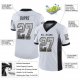 Women's Custom White Black-Vegas Gold Mesh Drift Fashion Football Jersey