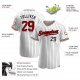 Kid's Custom White Black Pinstripe Red-Black Authentic Baseball Jersey