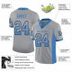 Youth Custom Light Gray Powder Blue-Black Mesh Drift Fashion Football Jersey