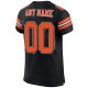 Kid's Custom Black Orange-White Mesh Authentic Football Jersey