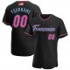 Preschool Custom Black Pink-Light Blue Authentic American Flag Fashion Baseball Jersey