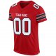 Preschool Custom Red White-Black Mesh Authentic Football Jersey