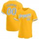 Preschool Custom Gold Light Blue-White Authentic Baseball Jersey