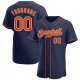 Preschool Custom Navy Orange-White Authentic Baseball Jersey