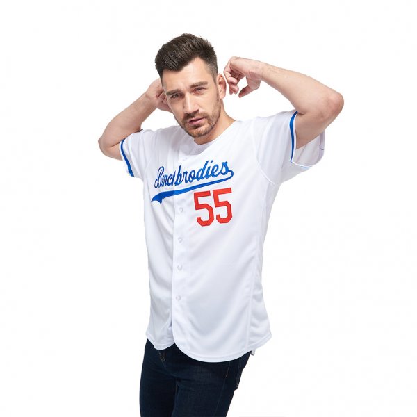 Men's Custom White Royal-Red Authentic Baseball Jersey