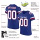 Kid's Custom Royal White-Red Mesh Authentic Football Jersey