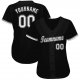 Men's Custom Black White-Gray Baseball Jersey