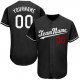 Preschool Custom Black White-Red Authentic Baseball Jersey