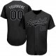 Preschool Custom Black Black-Gray Authentic Baseball Jersey