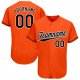 Youth Custom Orange Black-White Baseball Jersey