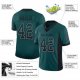 Men's Custom Midnight Green Black-White Mesh Drift Fashion Football Jersey